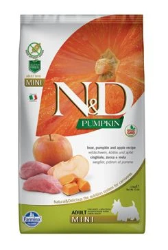 N&D Pumpkin DOG Mini Boar & Apple Gramáž 800g, Stáří Adult