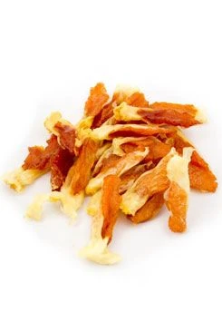 Snack de oreja de conejo recubierta de carne de pollo Gramáž 100g