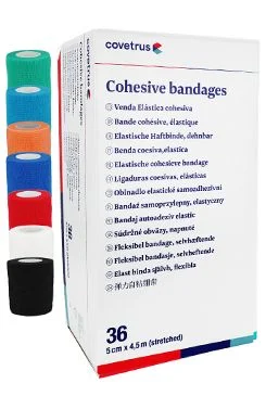 Venda elástica CVET 5 cm x 4 colores surtidos Počet 36ks, Rozměr 5m