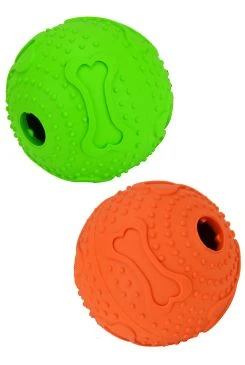 Míč s otvorem na krmivo oranžová Rozměr 6,5cm