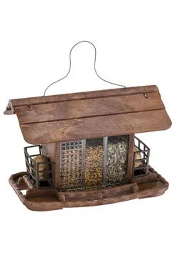 Comedero exterior de plástico JOK 2 decoración madera FP