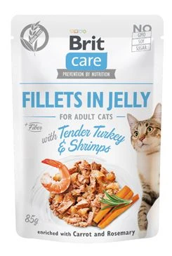 Cat Fillets in Jelly with Turkey & Shrimps Gramáž 85g
