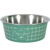 Comedero de acero inoxidable para perro FOOD DOG verde Objem 400ml