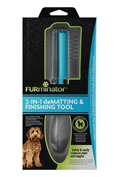 2-in-1 deMatting & Finishing Tool comb for dogs