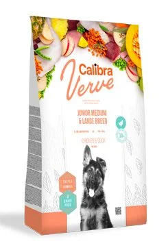 Calibra Dog Verve GF Junior M&L Chicken&Duck Gramáž 2kg