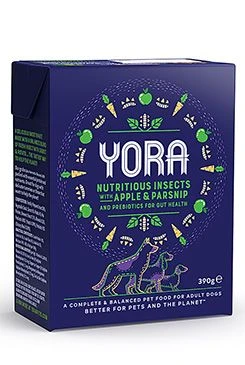 YORA Dog Tetrapack paštika z hmyzu jablko pastiňák390 g