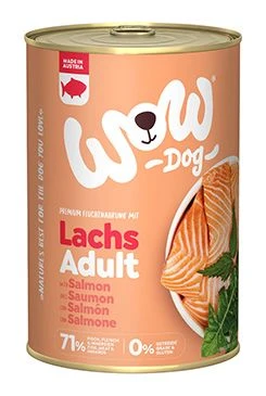 Lata para perro de salmón con tomate Gramáž 400g, Stáří Adult