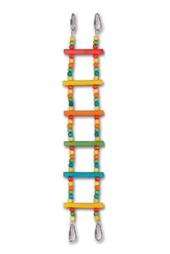 Juguete escalera Artista de madera de colores para aves exóticas