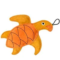 Dog Toy LEATHER TURTLE Orange Leather Kiwi Rozměr 21cm