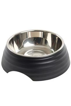 Comedero melamina Frosted Ripple Bowl negro BUSTER Objem 350ml