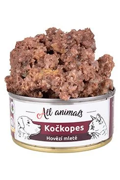 Lata para perros y gatos – Ternera picada Gramáž 100g