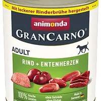 perro GRANCARNO lata vacuno corazón de pato Gramáž 400g, Stáří Adult