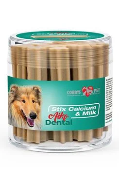 AIKO Pochoutka Dental Stix Calcium&Milk Gramáž 220g, Rozměr 6,4cm