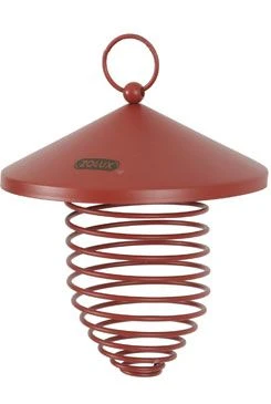 Outdoor SPIRALO feeder for suet balls, metal, red Rozměr 11cm