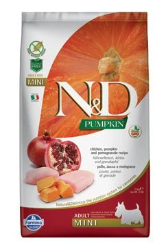 N&D Pumpkin DOG Mini Pollo y Granada Gramáž 800g, Stáří Adult