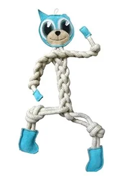 Dog Toy Cat Leather + Rope Mr.Roper Rozměr 47cm