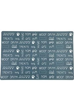 Dog Bowl Mat with Dog Dictionary Print L