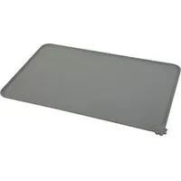 Alfombrilla lisa SILICONE para comedero gris L