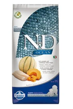 N&D OCEAN DOG Puppy M L Codfish & Pumpkin & Melon Gramáž 12kg