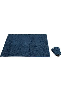 Alfombra de microfibra 120x80cm + guante azul