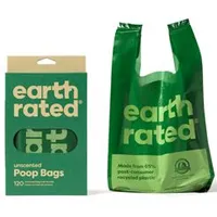 ER Dog Poop Bags with Handles, Unscented, Box Počet 120ks