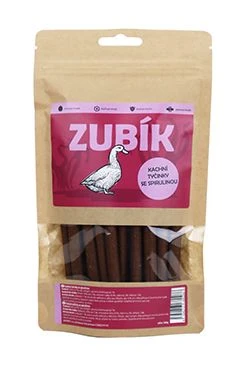 Snack ZUBÍK Barritas de Pato con Espirulina Gramáž 200g