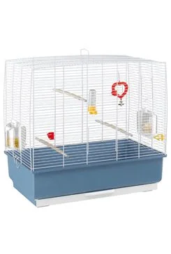 Jaula PIANO 4 para pájaros 59x33x55cm blanco-azul FP