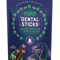 YORA Dog dentál.tyčinky z hmyzu jablko a máta S Gramáž 56g