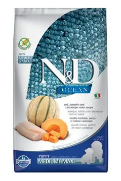 N&D OCEAN DOG Puppy M L Codfish & Pumpkin& Melon Gramáž 2,5kg