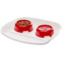 Comedero de plástico 2 unidades + bandeja LINDO FP Objem 0,3 l