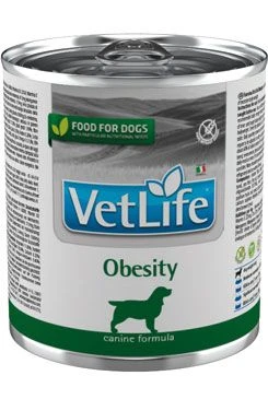 Vet Life Natural DOG lata Obesity Gramáž 300g