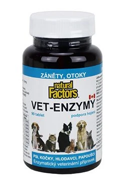 Natural Factors Nutritional Products Ltd Vet Enzymy 90tablet podpora hojení záněty otoky