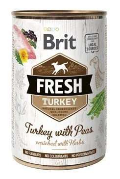 Lata para perro Pavo con Guisantes Gramáž 400g