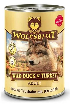 Wolfsblut Dog Wild Duck&Turkey konz Stáří Adult, Gramáž 395g