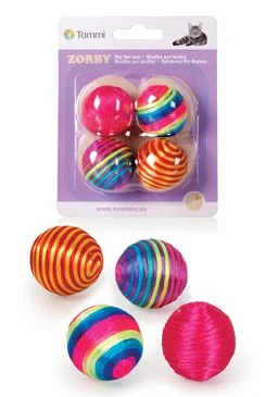 Cat Toy Zorby Rainbow Balls Počet 4ks