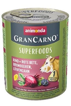 perro GRANCARNO lata Superfoods ternera Gramáž 800g