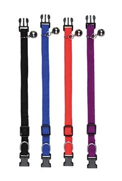 Adjustable nylon cat collar with bell, mix TR Rozměr 32cm