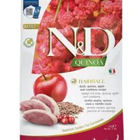 N&D Quinoa CAT Hairball Duck & Cranberry Gramáž 1,5kg