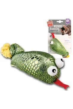 Cat Toy Vibrating Running Snake Green + Catnip