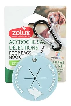 Poop Bag Holder with Carabiner Light Blue YC