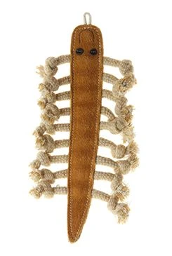 Juguete perro Ciempiés cuero natural 26,5x14cm