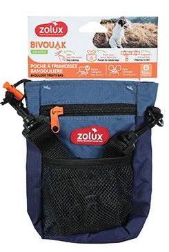 Kapsička na pamlsky BIVOUAK s popruhem modrá