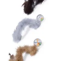 Juguete para gato Pelota cascabel con cola de plumas KAR Rozměr 45cm