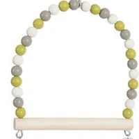 Columpio de madera para pájaros con cuentas Rozměr 22cm