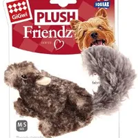 Dog Toy Plush Friendz Squirrel Grey Plush