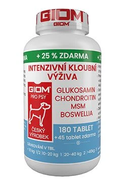 Giom S pes Intenzivní kloubní výživa 180 tbl+25%