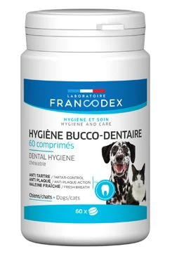 Chewable Toothpaste Tablets for Dogs & Cats 60 tabs
