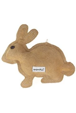 Juguete para perro Conejo de cuero natural 20x20cm