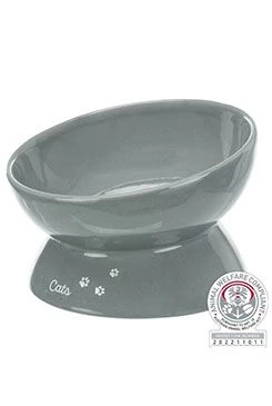 Comedero cerámico ergonómico XXL elevado gris TR Objem 0,35l, Rozměr 17cm