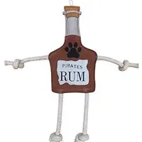 Dog Toy Rum Bottle Colourful Leather 36x19cm